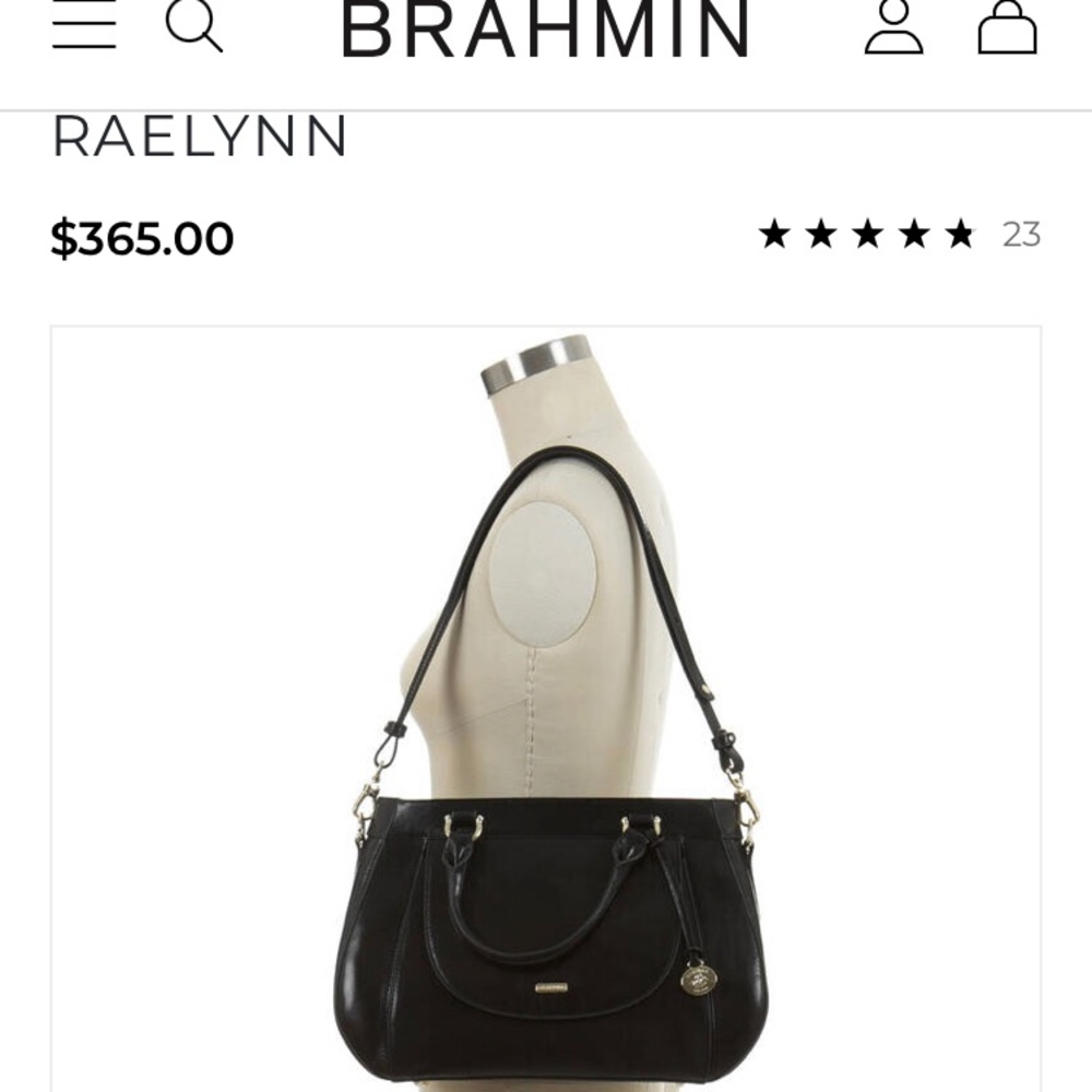 Brahmin Purse Raelynn Black Topsoil